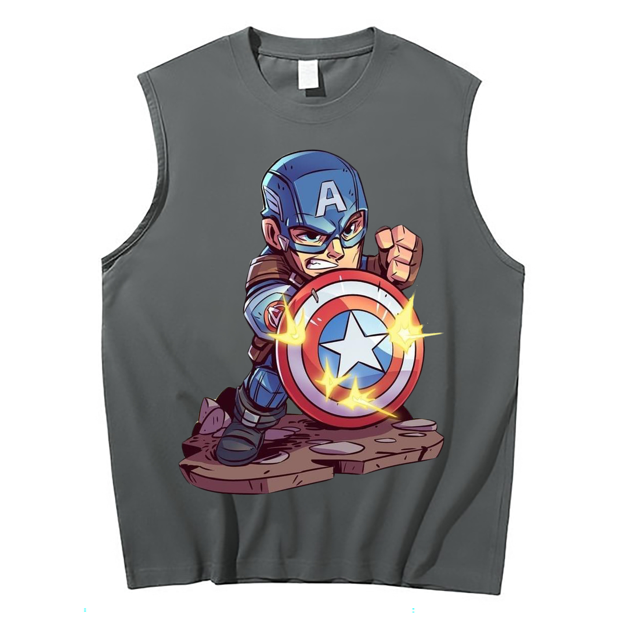 （画像用） アベンジャーズ The Avengers コットン100％タンクトップ（フロントプリント）
